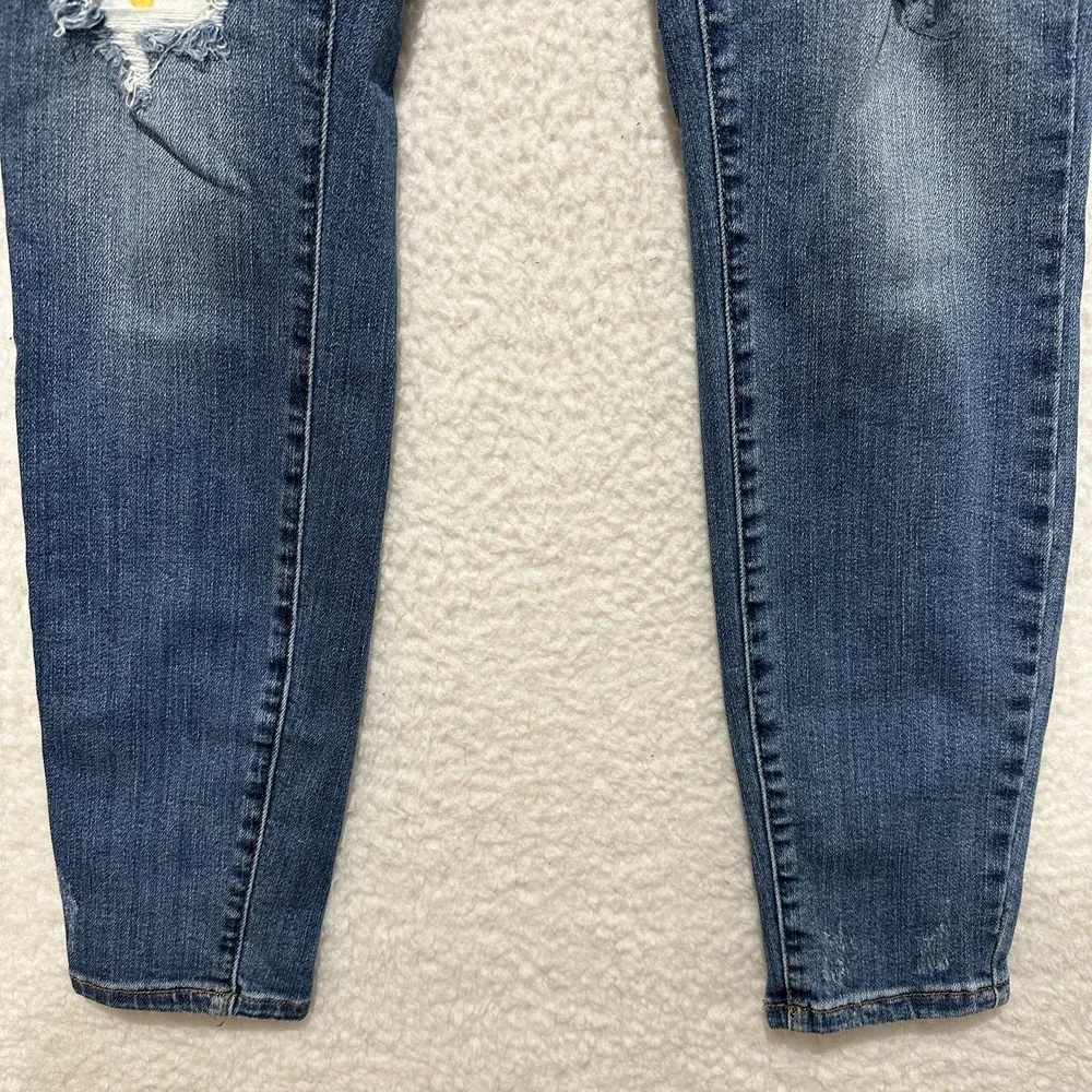 Judy Blue Lemon Patch High‎ Waist Skinny Jeans Women's Medium Blue Size 7/28